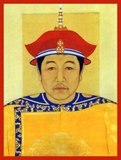The Shunzhi Emperor (15 March 1638–5 February 1661) was the third emperor of the Manchu-led Qing dynasty, and officially the first Qing emperor to rule over China from 1644 to 1661. He ascended to the throne at the age of five (six according to traditional Chinese age reckoning) in 1643 upon the death of his father Hong Taiji, but actual power during the early part of his reign lay in the hands of the appointed regents, Princes Dorgon (posthumously titled Emperor Chengzong) and Jirgalang. With the Qing pacification of the former Ming provinces almost complete, he died still a young man, in circumstances that have lent themselves to rumour and speculation. He was succeeded by his son Xuanye, who reigned as the Kangxi emperor.