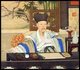 China: Emperor Qianlong with writing brush at his desk.