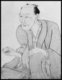 Japan: Portrait of Jippensha Ikku (1765 – 1831) a prolific Japanese writer active during the late Edo period of Japan.